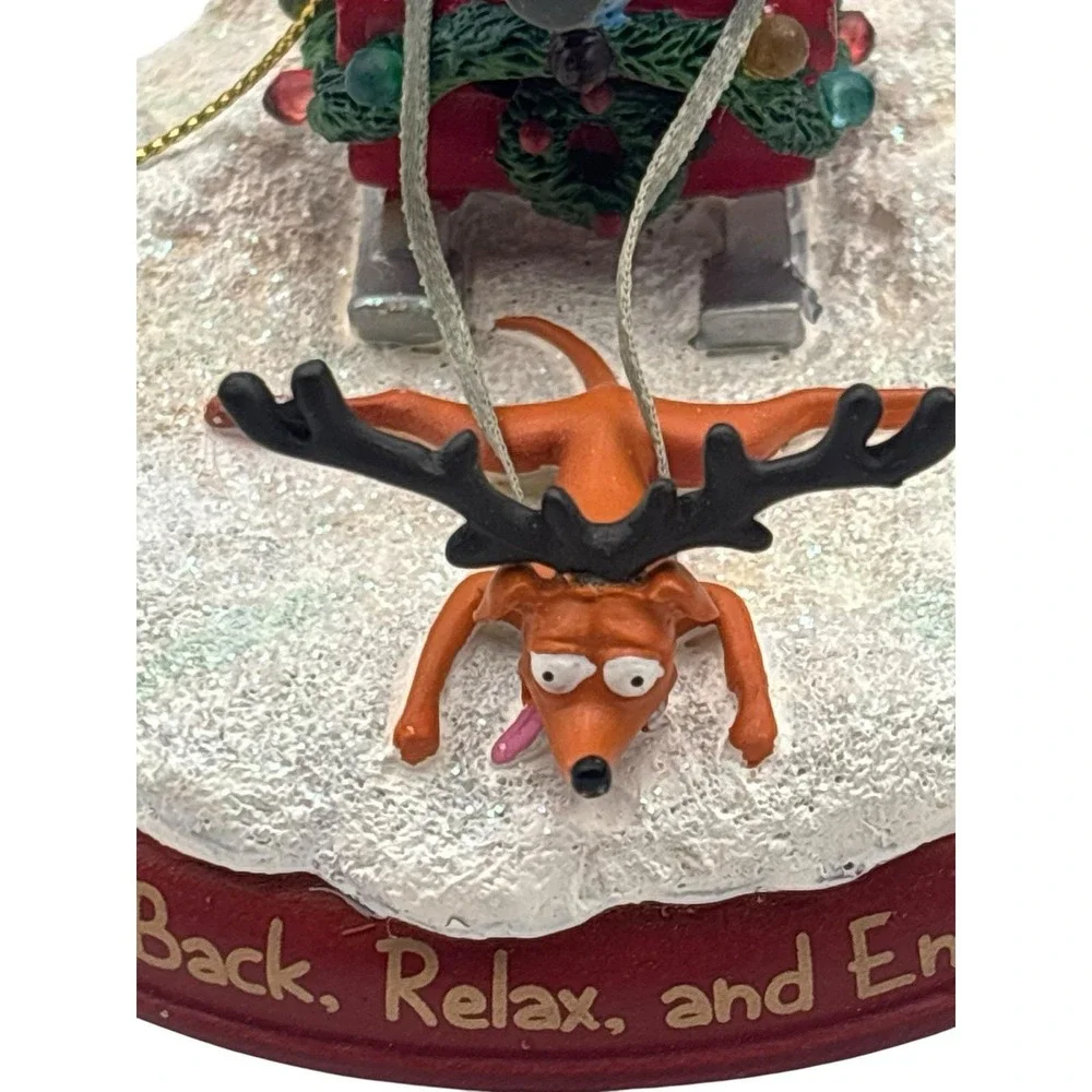 Simpsons Bradford Kick Back Relax Enjoy Ride illuminated Christmas Ornament 2004